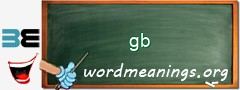 WordMeaning blackboard for gb